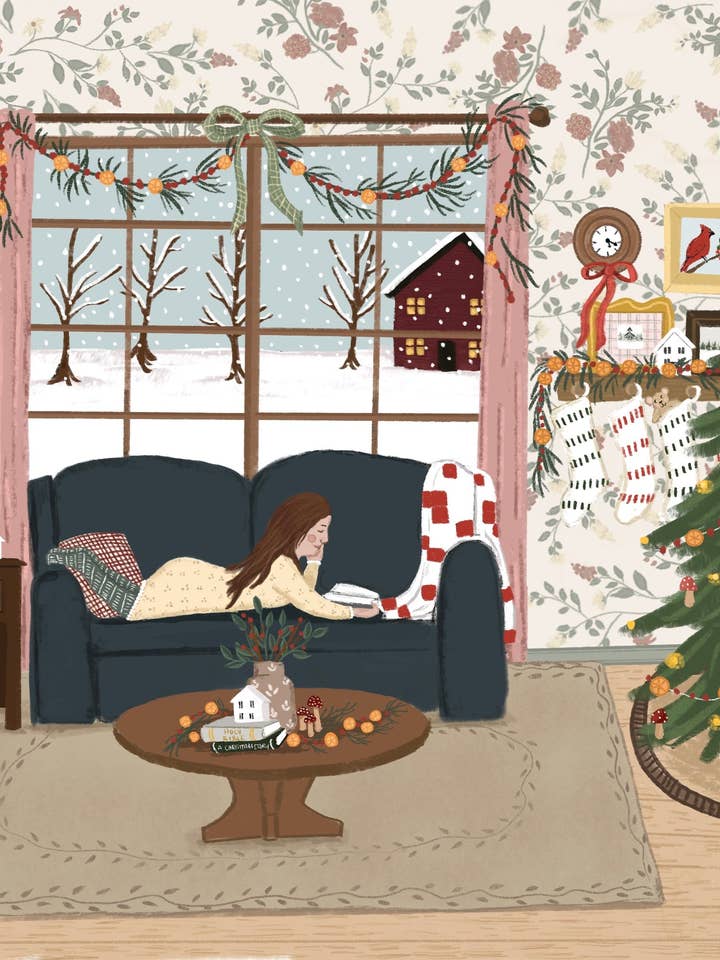 “Cottage Christmas” Prints for wholesale by Megan Lindsey Illustration