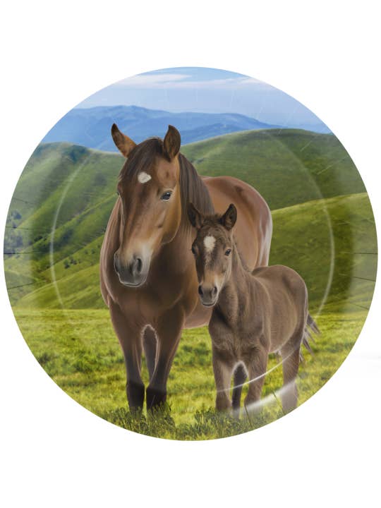 8 Tallerkener Hest Og Pony 23 cm for engroshandel hos Dream Party