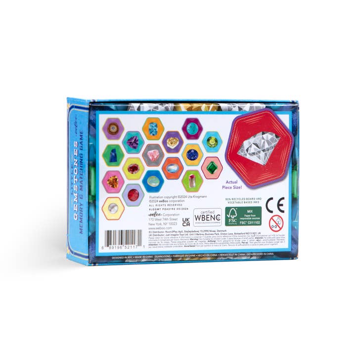 eeBoo - Wholesale Brain Game - Kids - Gemstones Little Memory & Matching Game