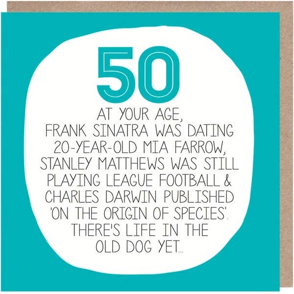 Paper Plane - Wholesale Birthday Card - 50th Birthday Card - At Your Age - Funny Birthday Card