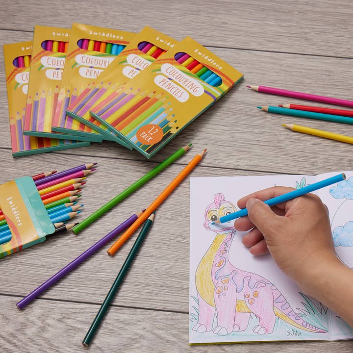 The Twiddlers - Wholesale Colored Pencil - 300 Colouring Pencils (24 Packs of 12)  17.5cm Length1