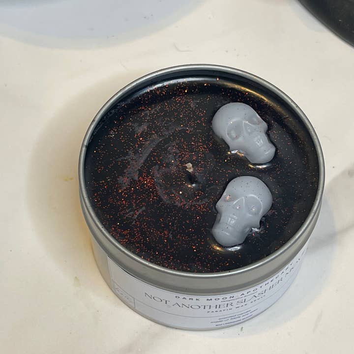 Not Another Slasher Movie 8oz candle for wholesale by The Dark Moon Apothecary