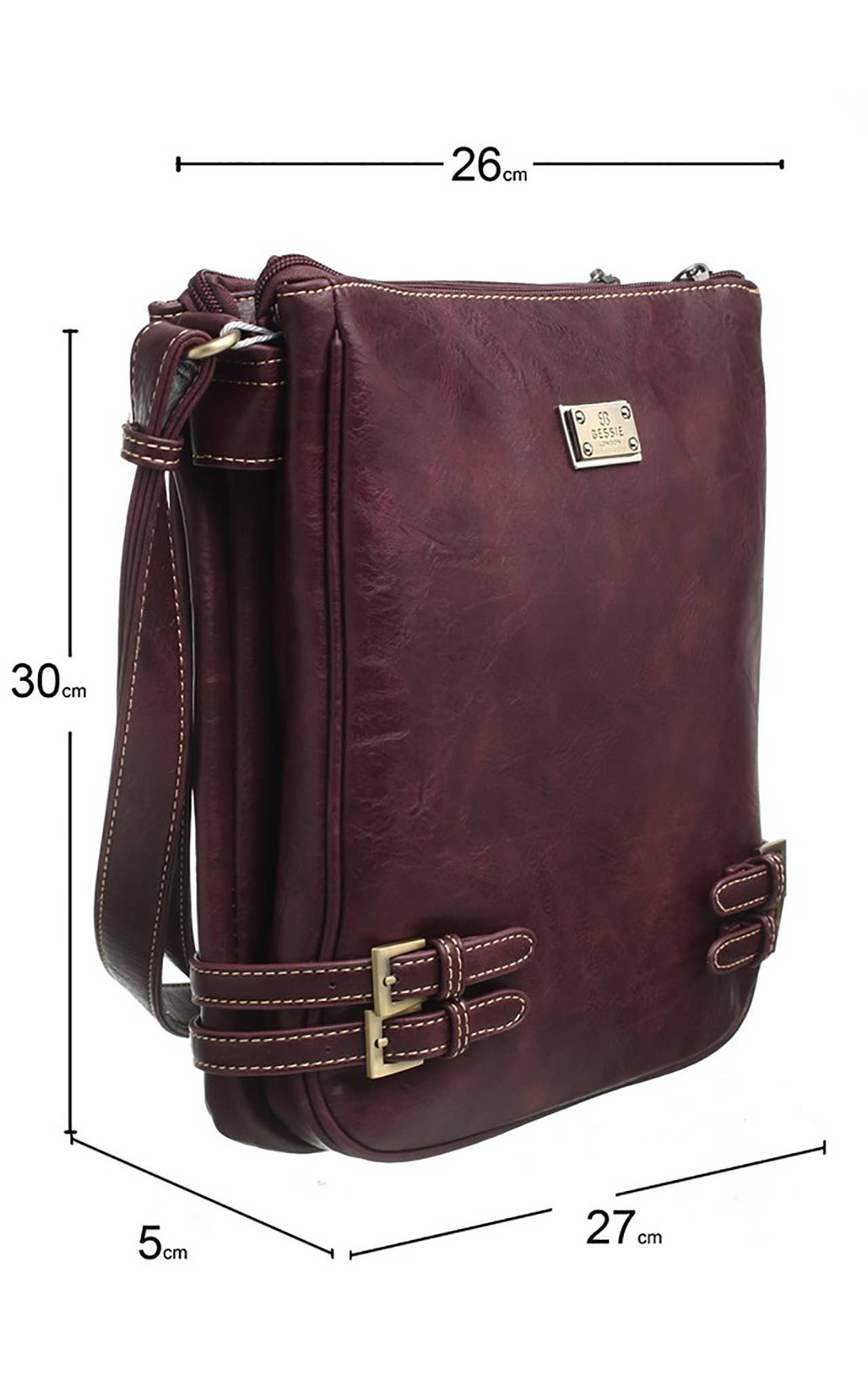 Bessie London - Wholesale Crossbodytas - Dames - Klassieke schoudertas met gesp en ritssluiting8