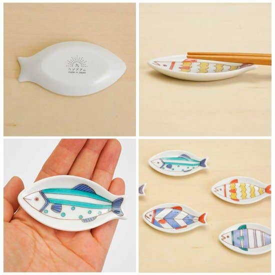 Japacolle — Japan Collections | See Latest News in "About" – wholesale Spoon rest – HAREKUTANI Fish Chopstick Rest 5pcs Set2