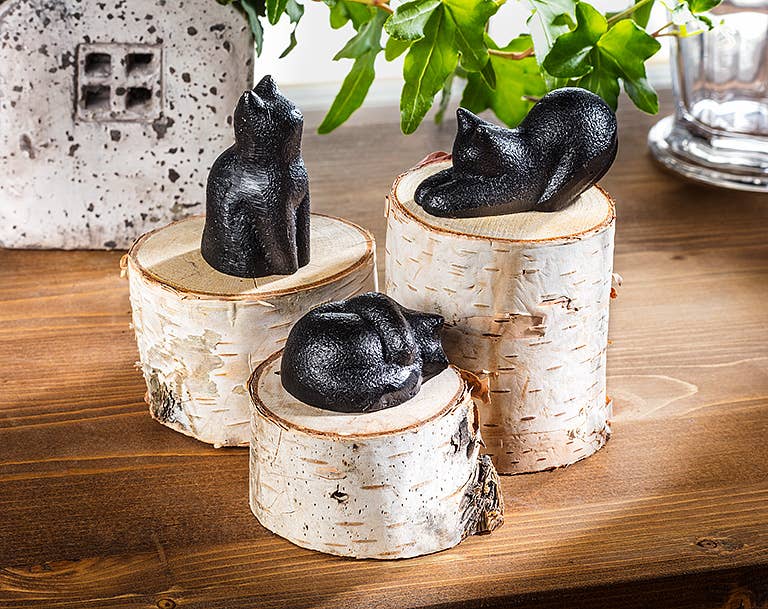 Abbott – wholesale Decorative figurine – Mini Simple Cats-3Asst-Blk-1-2" L3