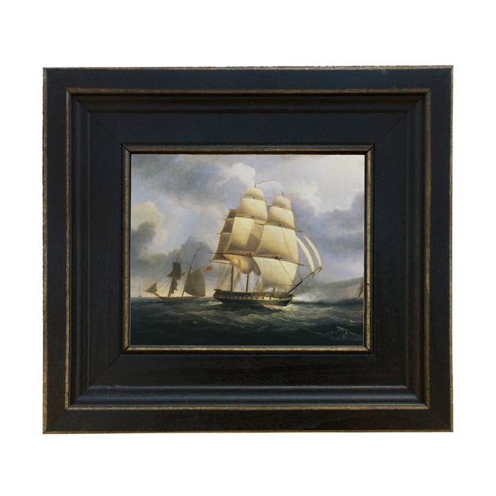 American Frigate in the Channel Vintage Painting Print for wholesale by Madison Bay Co. - Historical Home Decor Reproductions