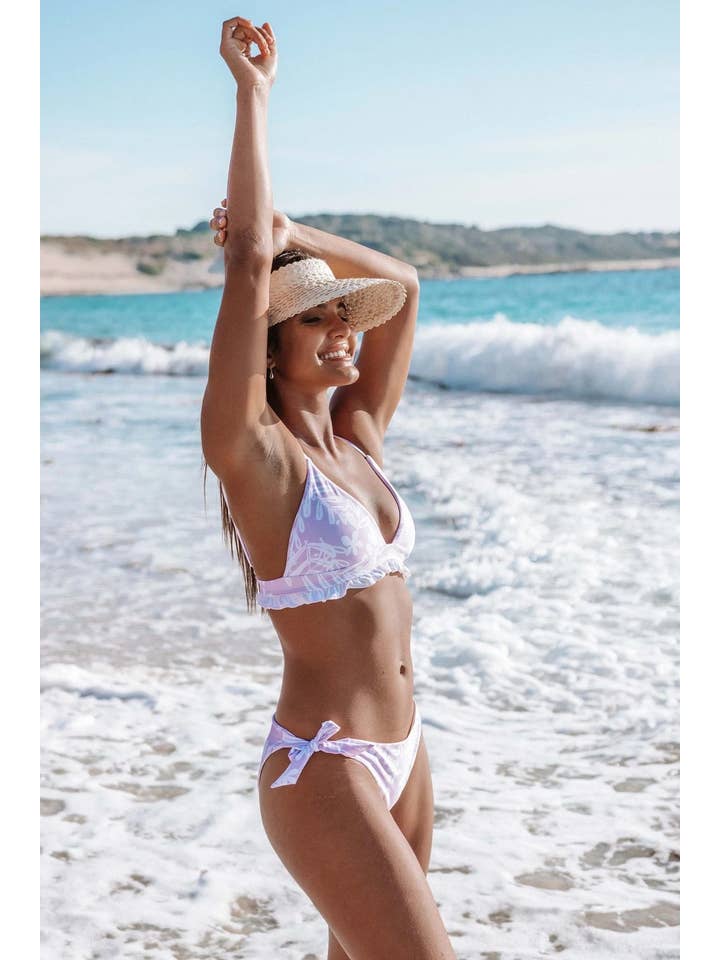 Ete Swimwear - Vendita all'ingrosso Top bikini - Donna - Luana Bikini Top - Lillà Floreale4