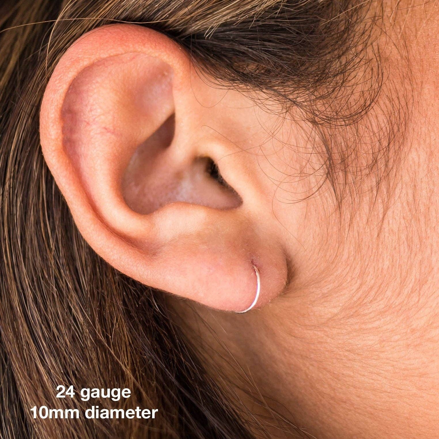 Sunlight Silver Jewelry - Vendita all'ingrosso Orecchini a cerchio - Piccoli orecchini a cerchio in argento Sterling 925 massiccio11