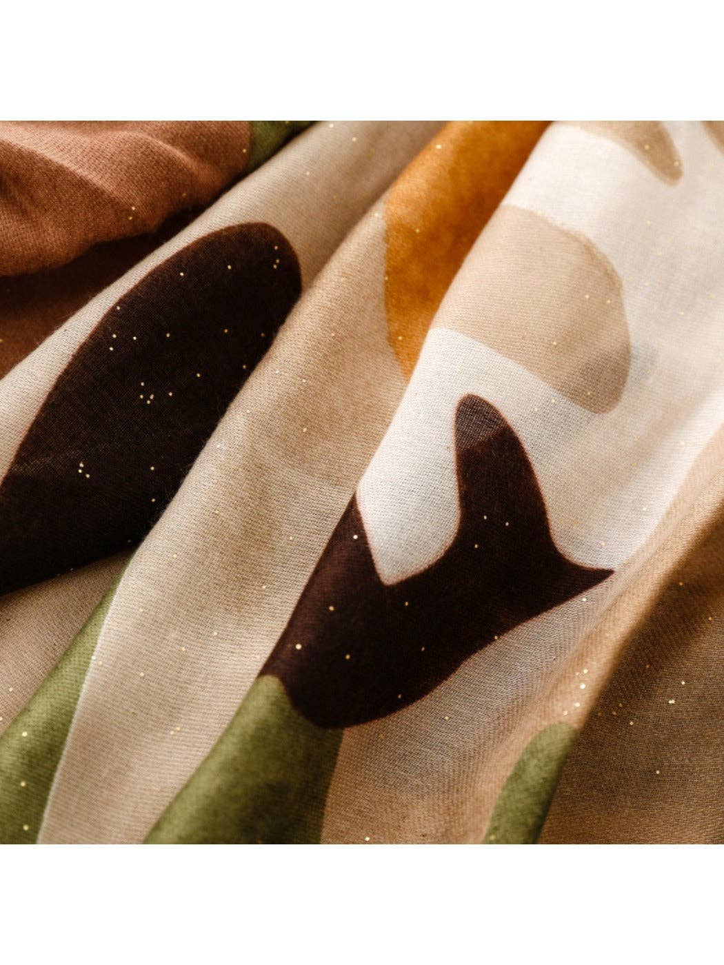 Funkyrel® Atzbranding Limited - Wholesale Scarf - Women's - Scarvii - Abstract Art Scarf with Gold Foil & Glitter13