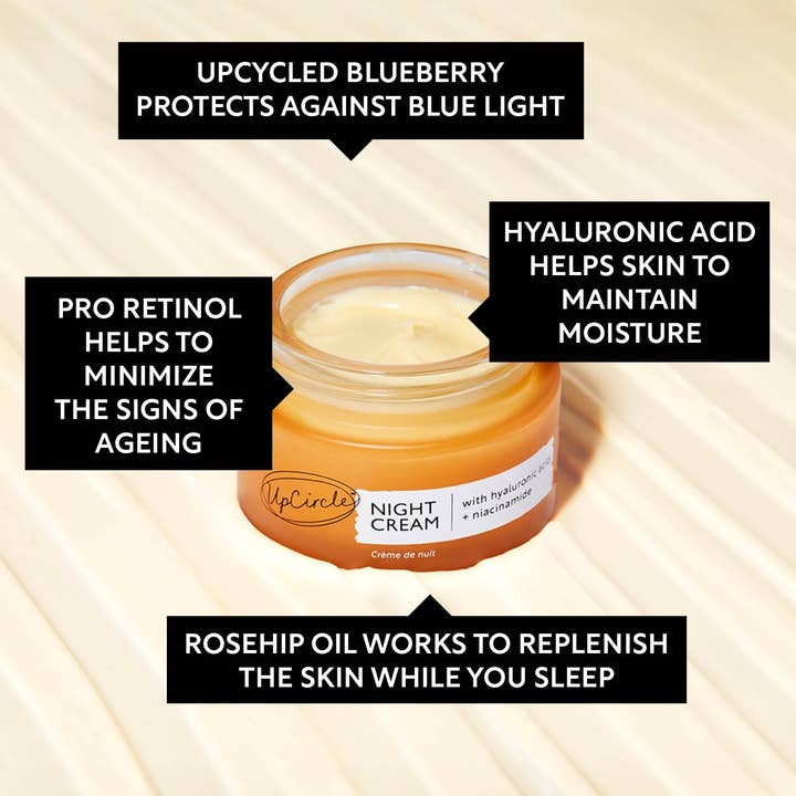 VIAI Beauty - Vente Crèmes de nuit - Crème de Nuit UPCIRCLE avec Acide Hyaluronique + Niacinamide - Format Voyage4