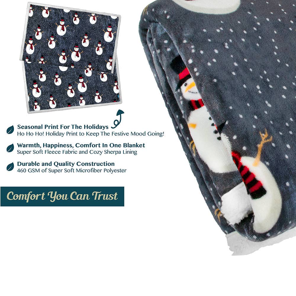 Pavilia - Vente Plaids - Plaid sherpa de Noël réversible25