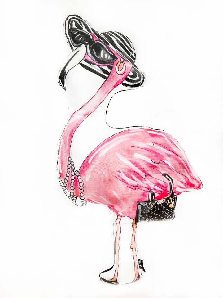 Fancy Flamingo Pillow for wholesale by KAHRI
