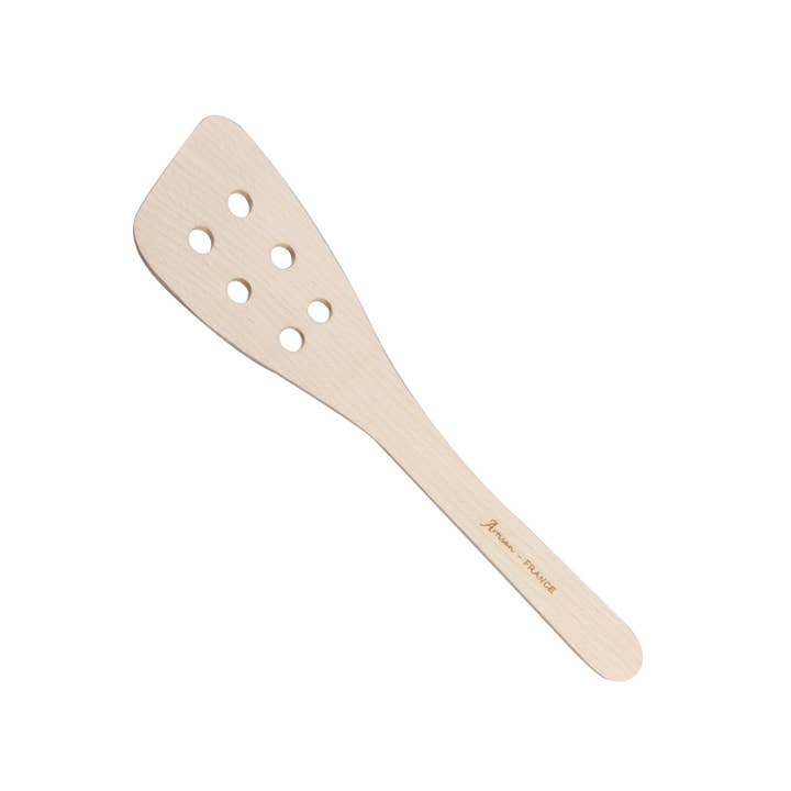 Clémentine Boutique - Vente Spatules - Spatule de cuisine perforée en hêtre1