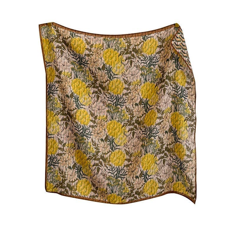 Yellow Double Sided Two Tone Imitation Velvet Cotton Handkerchief for wholesale on Faire3