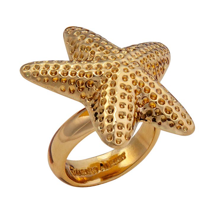 Anel ajustável Alchemia Starfish por atacado de Charles Albert Inc