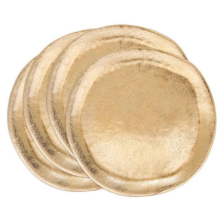 Fennco Styles - Wholesale Charger Plate - Aluminum Organic Gold 13" Round Charger Plate 3