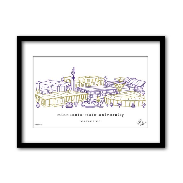 Minnesota State University Mankato wanddecoratie Minnesota Art voor wholesale door Townsville Art