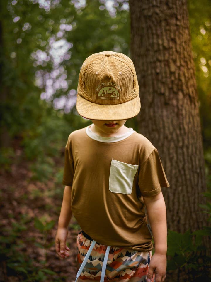 Keep the Littles Wild - Wholesale T-Shirt - Kids - Brown pocket bamboo0