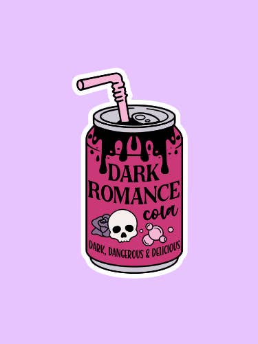 Dark Romance Cola Bookish Sticker for wholesale by Shadows of Sunshine
