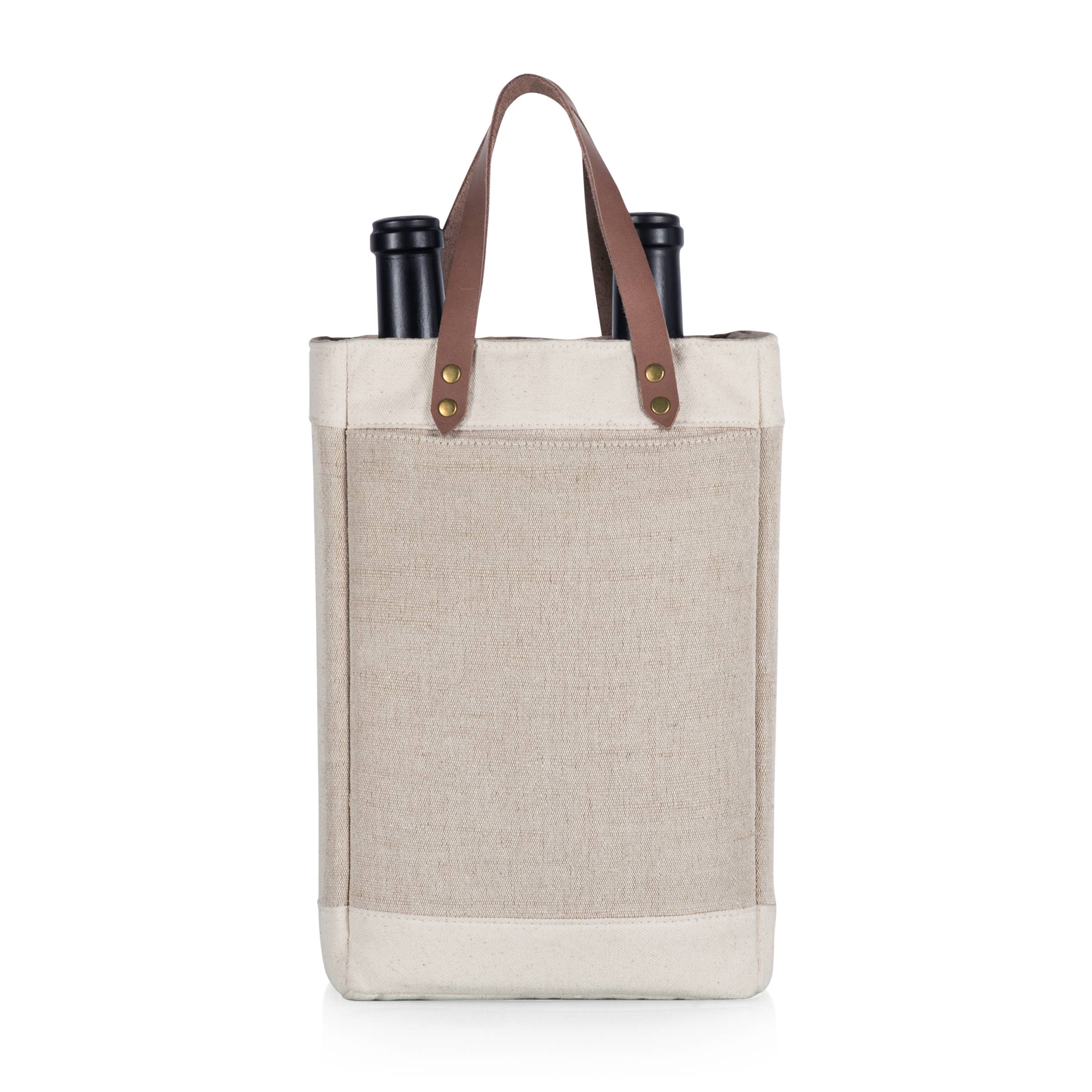 Beige Pinot - Jute 2 Bottle Insulated Wine Bag for wholesale on Faire15