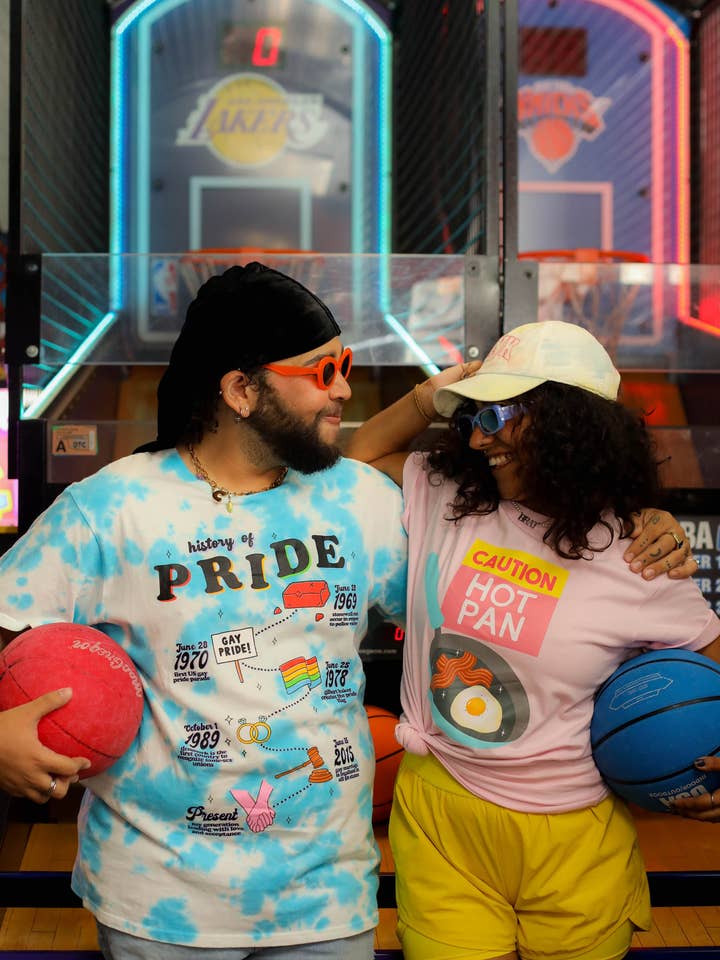 The Peach Fuzz - Wholesale Screen Printed T-Shirt - Unisex - History Of Pride Tie Dye Shirt
