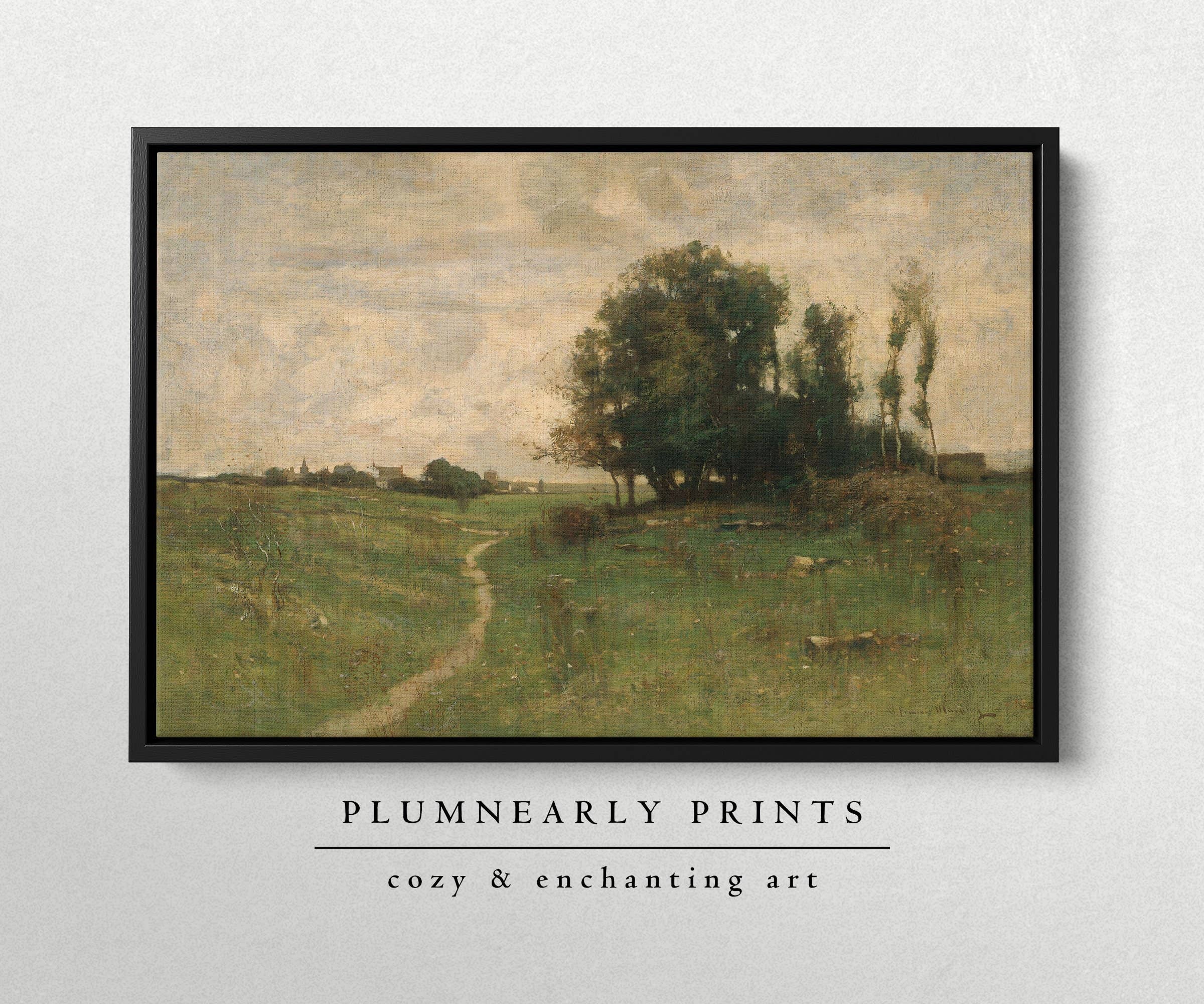 Plumnearly Prints - Wholesale Canvas Art - English Country Landscape Oil Painting Framed Canvas Art 11
