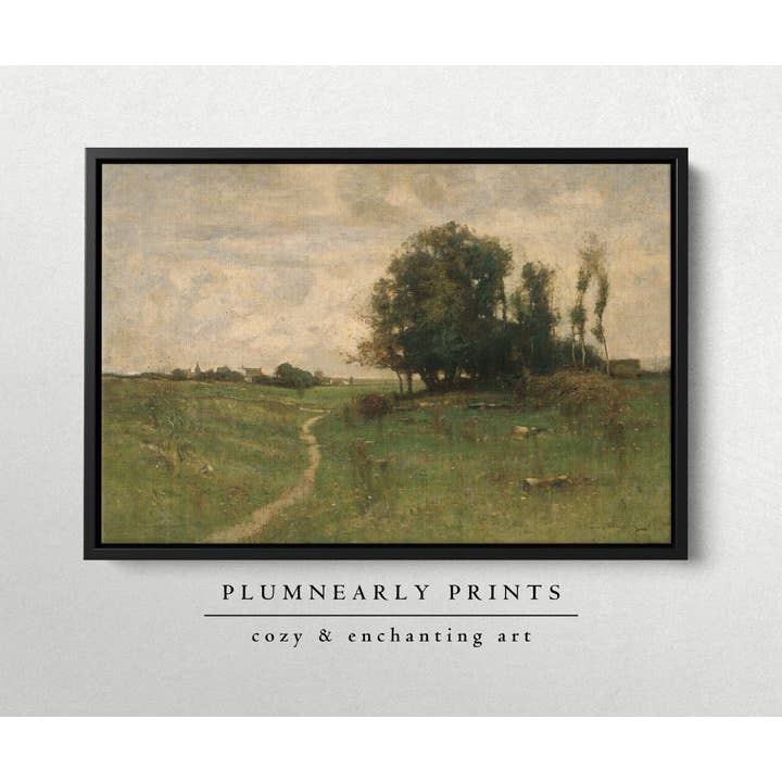 Plumnearly Prints - Wholesale Canvas Art - English Country Landscape Oil Painting Framed Canvas Art 11