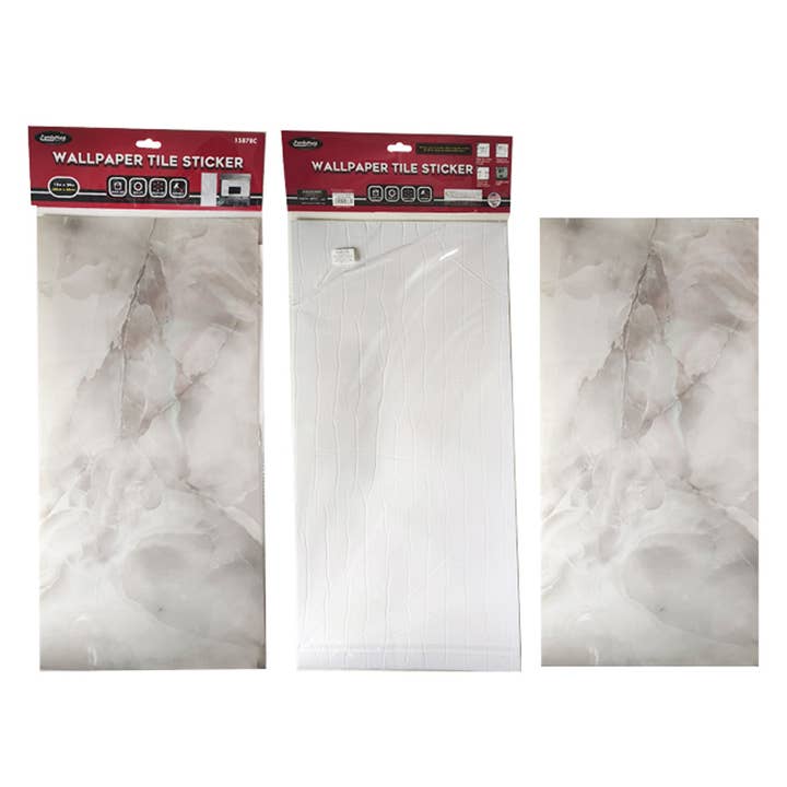 Wall Marble Tile Sticker 12in × 24in 2.5mm Thick V1 for wholesale by Deluxe Import Trading