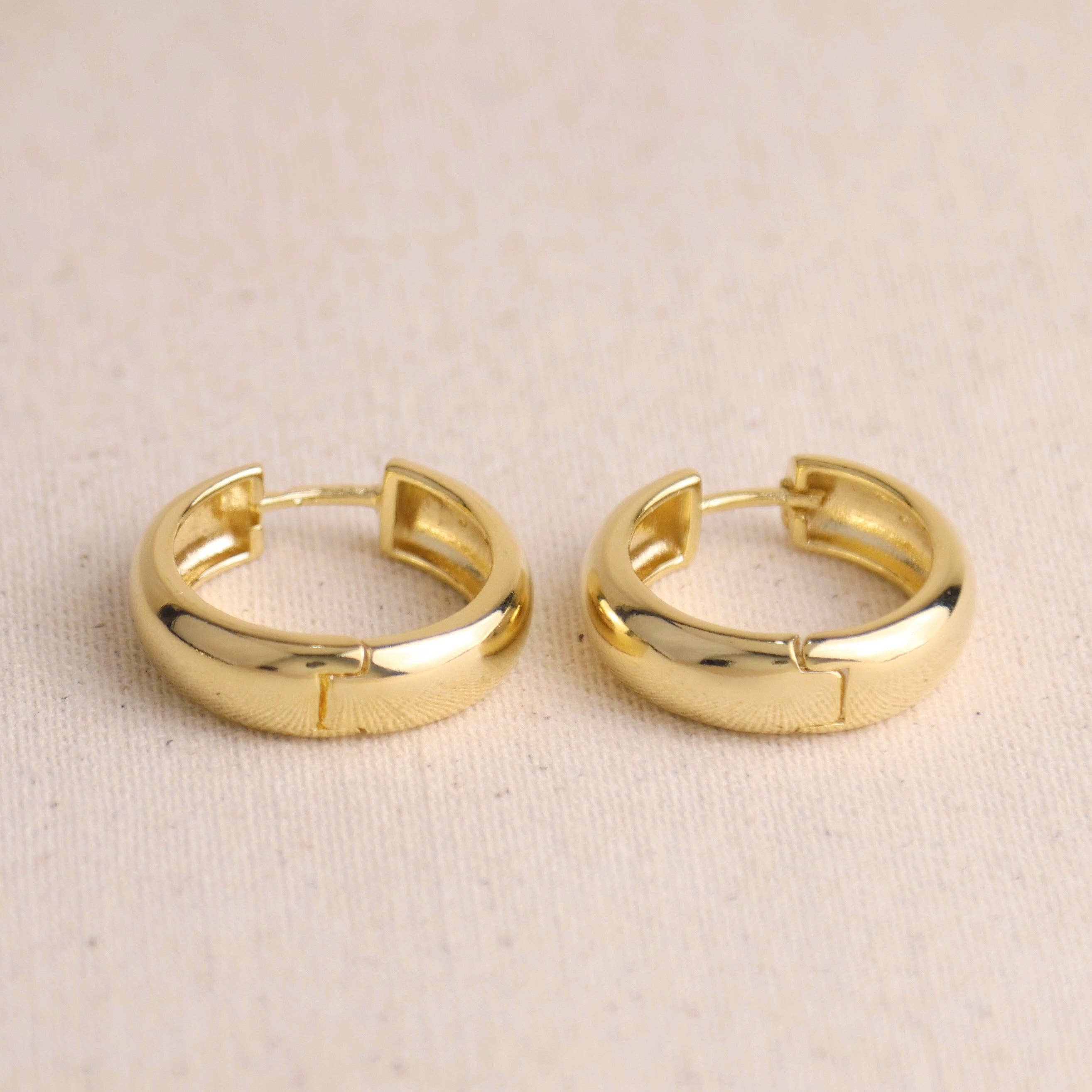 GoldFi – Engroshandel Hoops – 18 k guld fyldt Chunky Hoop Øreringe6