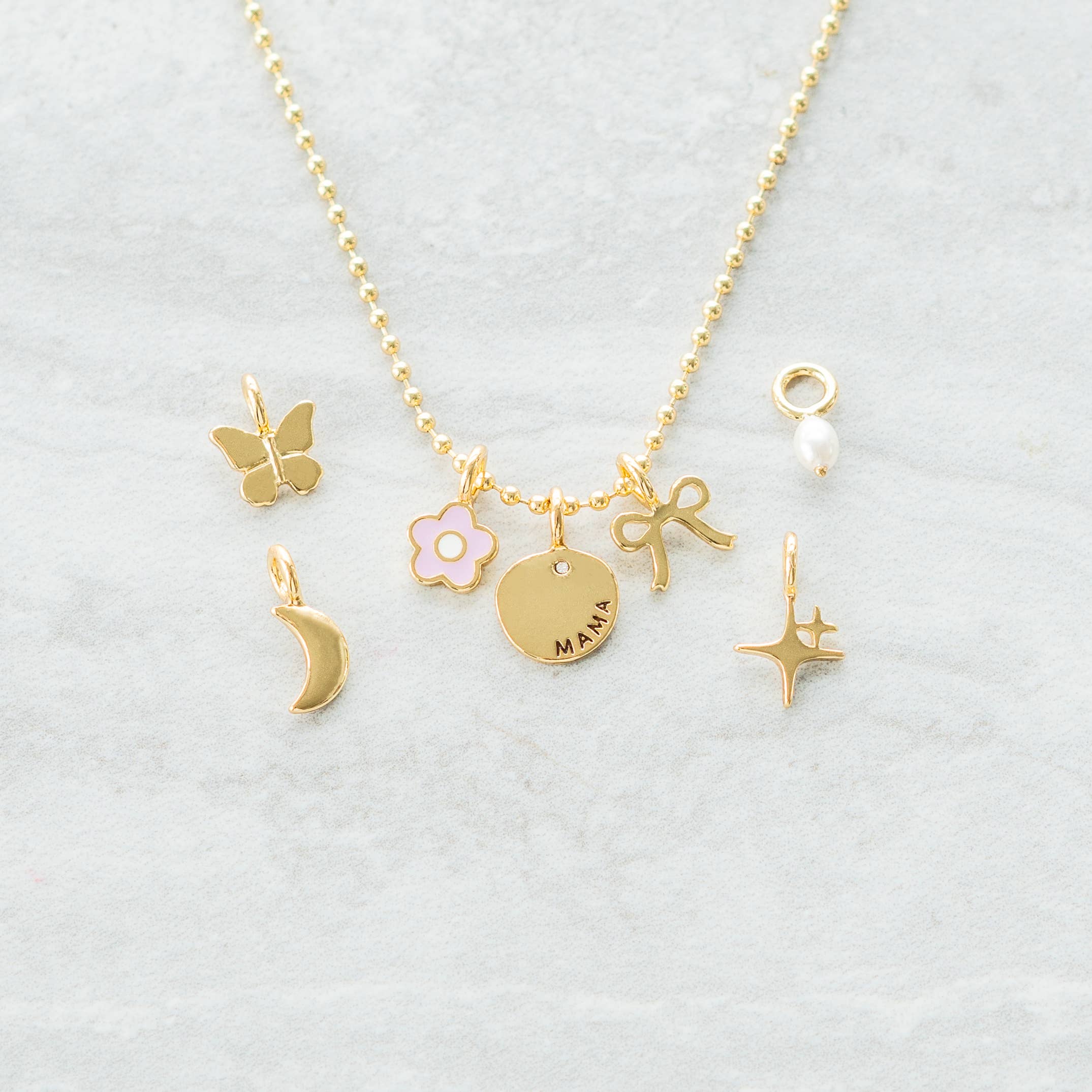 Lucky Feather - Wholesale Jewelry Set - Charm Garden Gold + Silver Bundle - Popular Letters, Shapes, Birthstones & Jewelry Base Items - (480 pieces total!) + free Display10