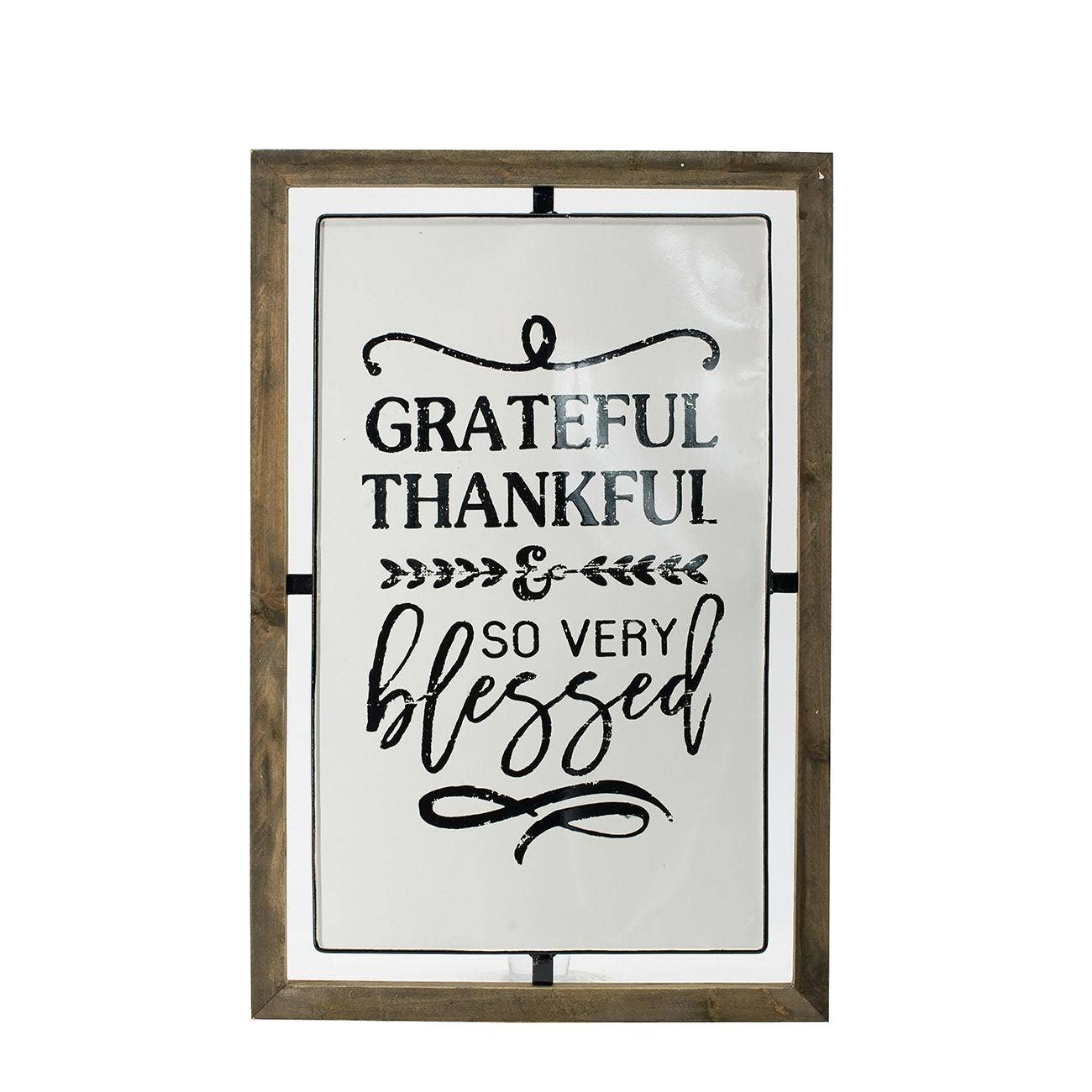 A&B Home Group Inc. - Wholesale Christmas Decoration - 24x16" Enamel Sign With Wood Frame0