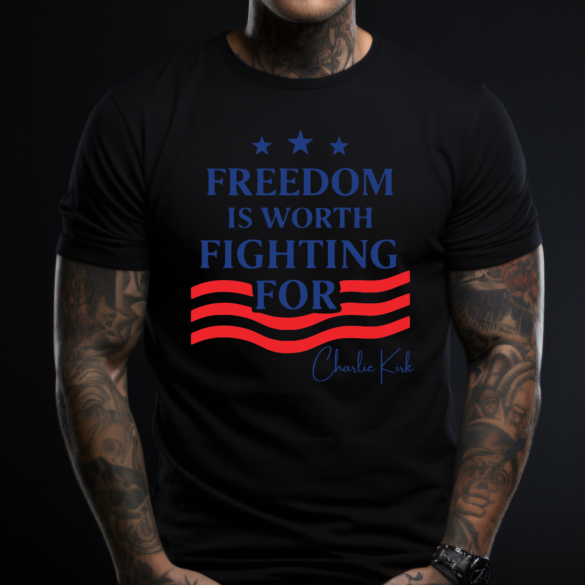 RusticPrintStudio – wholesale Screen printed t-shirt – Women′s – Freedom Charlie Kirk T Shirt Protest T-Shirt Activist Shirt 2