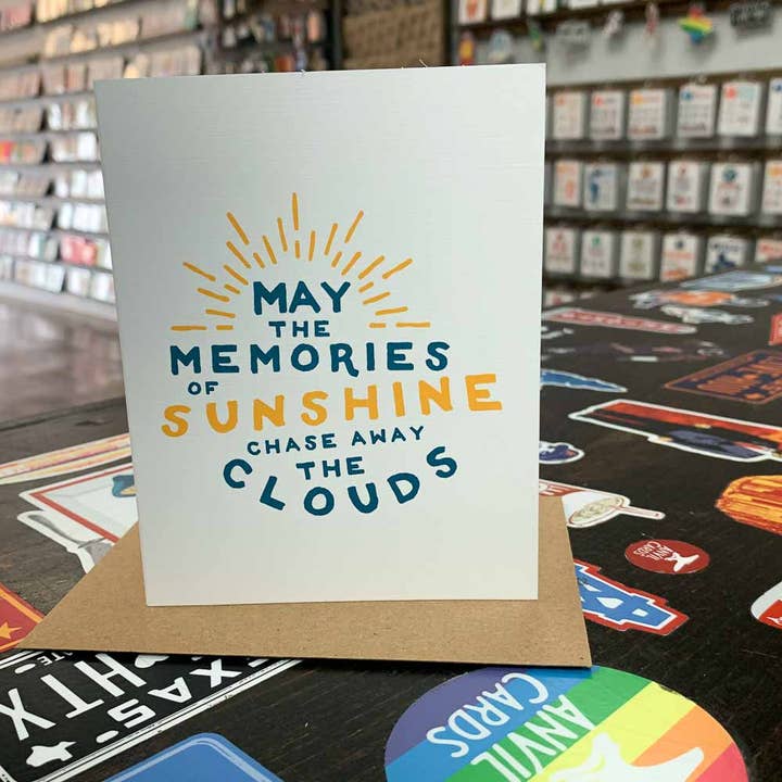 Anvil Cards - Wholesale Everyday greeting card - Memories of Sunshine Chase Away Clouds1