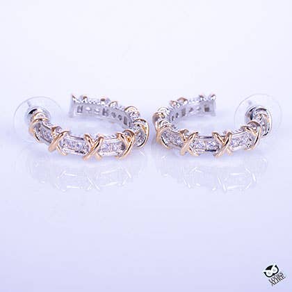 My Best Kept Jewelry - Wholesale Huggie Earrings - Channel Set X Huggies2
