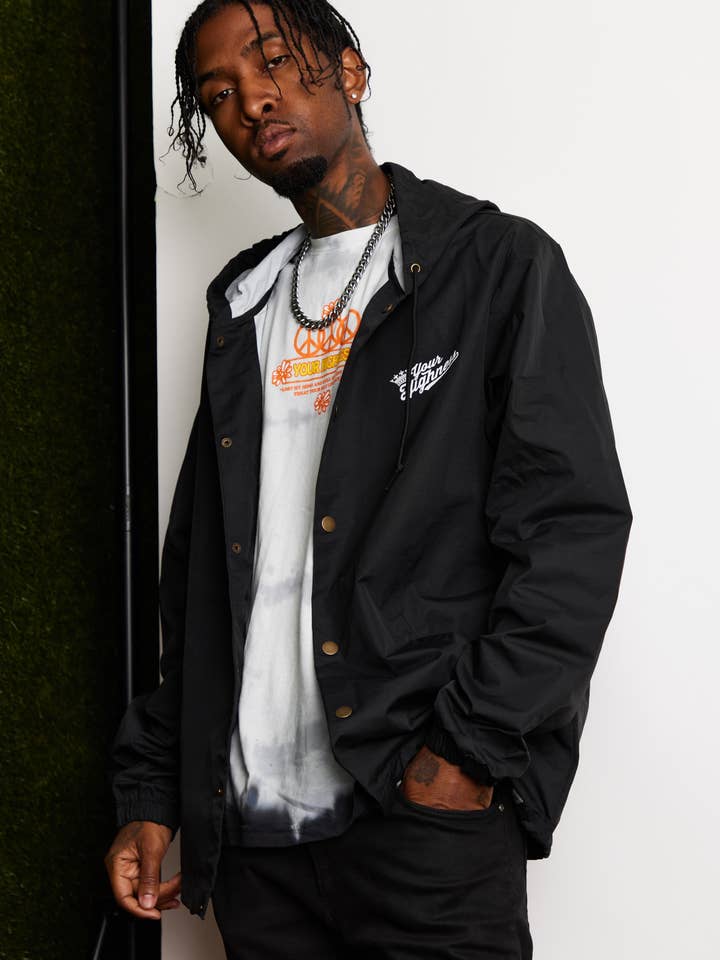 Your Highness – wholesale Jacket – Unisex – Skunk'd Hooded Coaches Jacket
