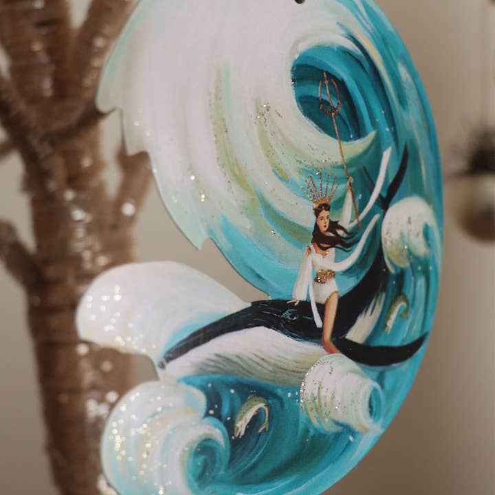 JANET HILL STUDIO - Vente Objets de décoration - Whalerider Décoration en papier/Étiquette Cadeau/Décoration découpée2