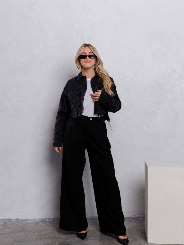 Trio Urban - Wholesale Denim Jacket - Women's - Frida Muse Crop Denim Jacket18