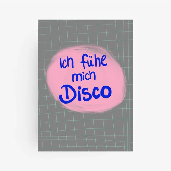 Ich fühl mich Disco Postkarte für den Großhandel von Ute Arnold / Hej.Ibiza