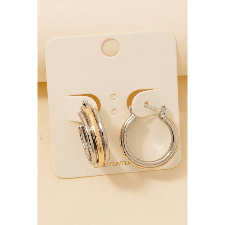 Triple Layered Latch Hoop Earrings for wholesale by Anarchy Street