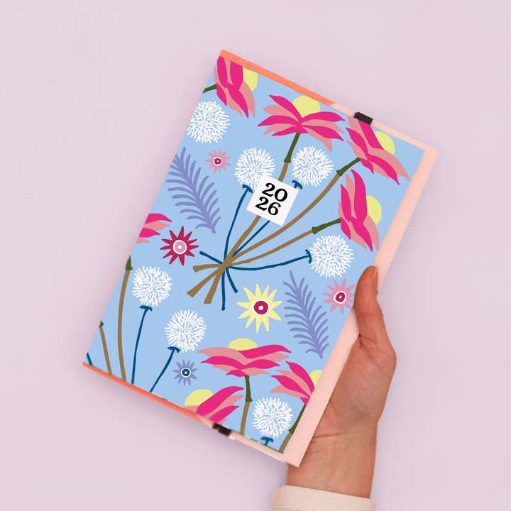 Diario A5 2026 + Carpeta - Flores Secas para venta al por mayor de Studio Wald - UK Made