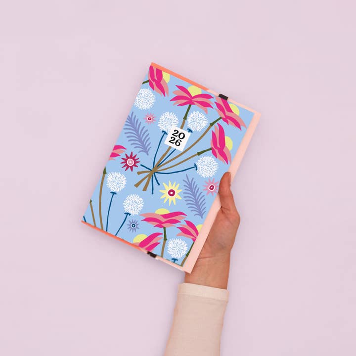 Studio Wald - UK Made - Vendita all'ingrosso Diari/agende - Agenda A5 2026 + Cartella - Fiori Essiccati