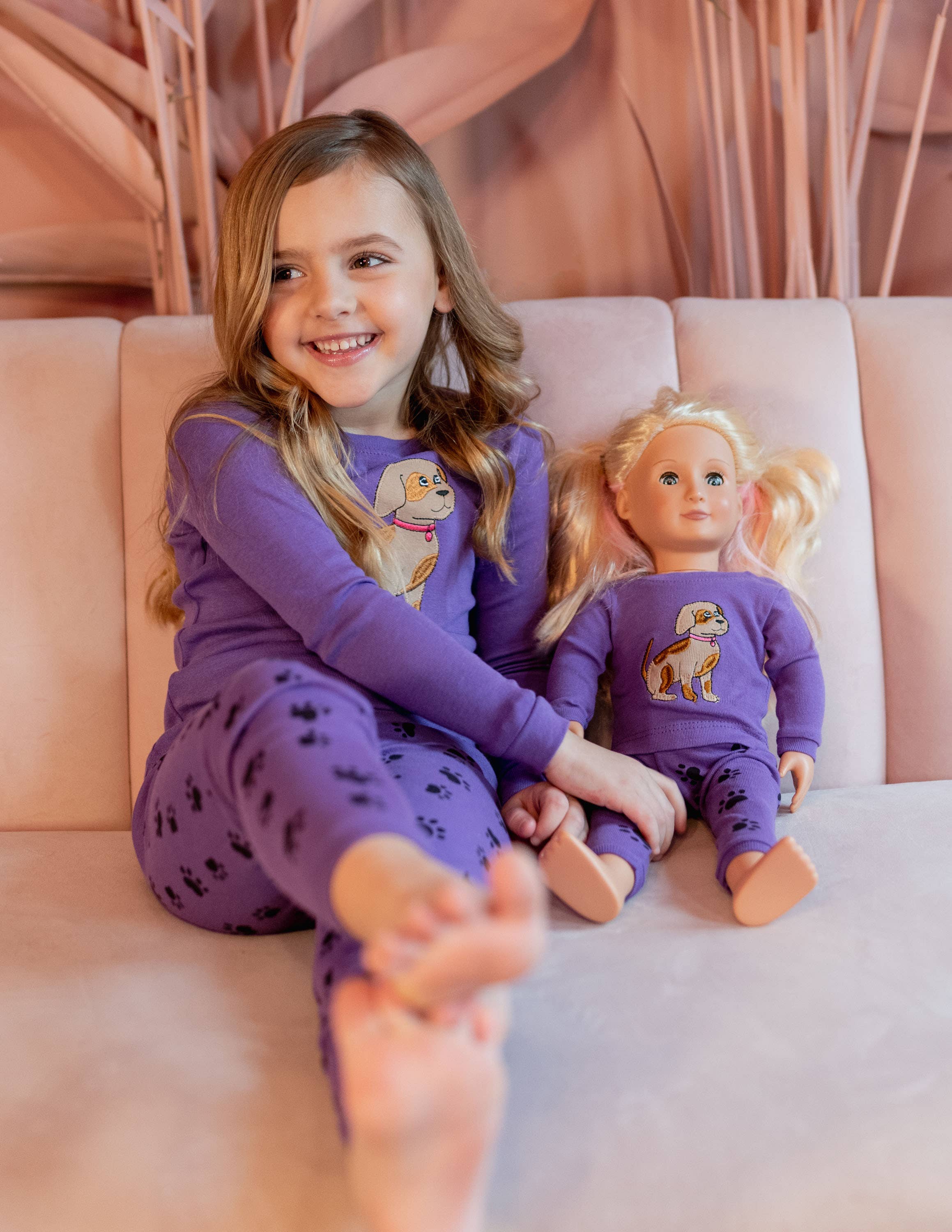 Leveret Pajamas - Wholesale Sleepwear Set - Kids - Kids Girl & Doll Cotton Pajamas14