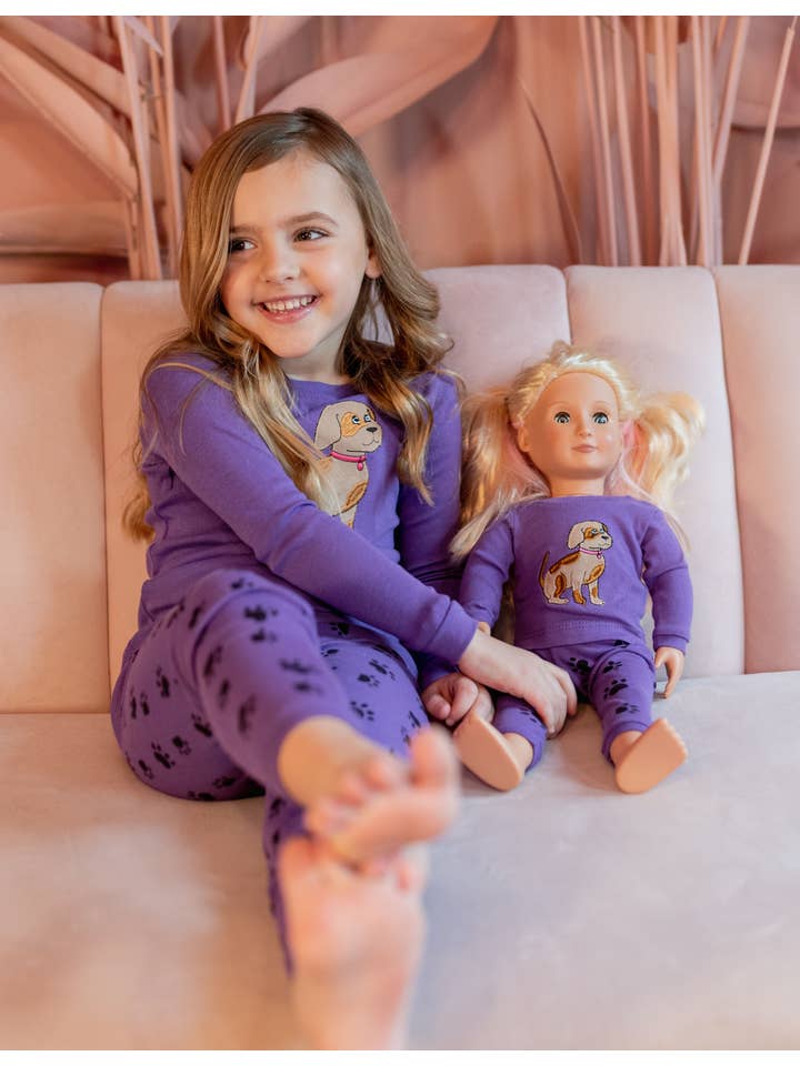 Leveret Pajamas - Wholesale Sleepwear Set - Kids - Kids Girl & Doll Cotton Pajamas14
