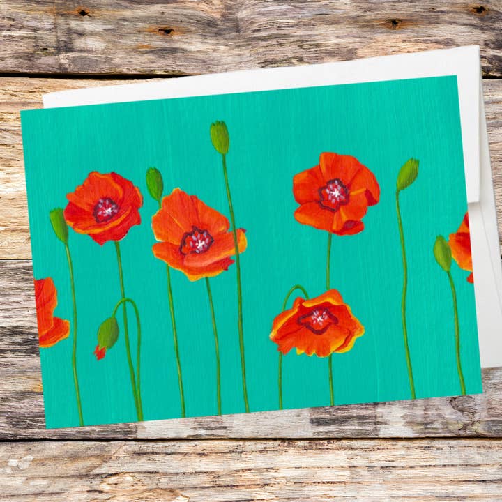 Plant Posse - Wholesale Everyday Greeting Card - Poppies Greeting Card1