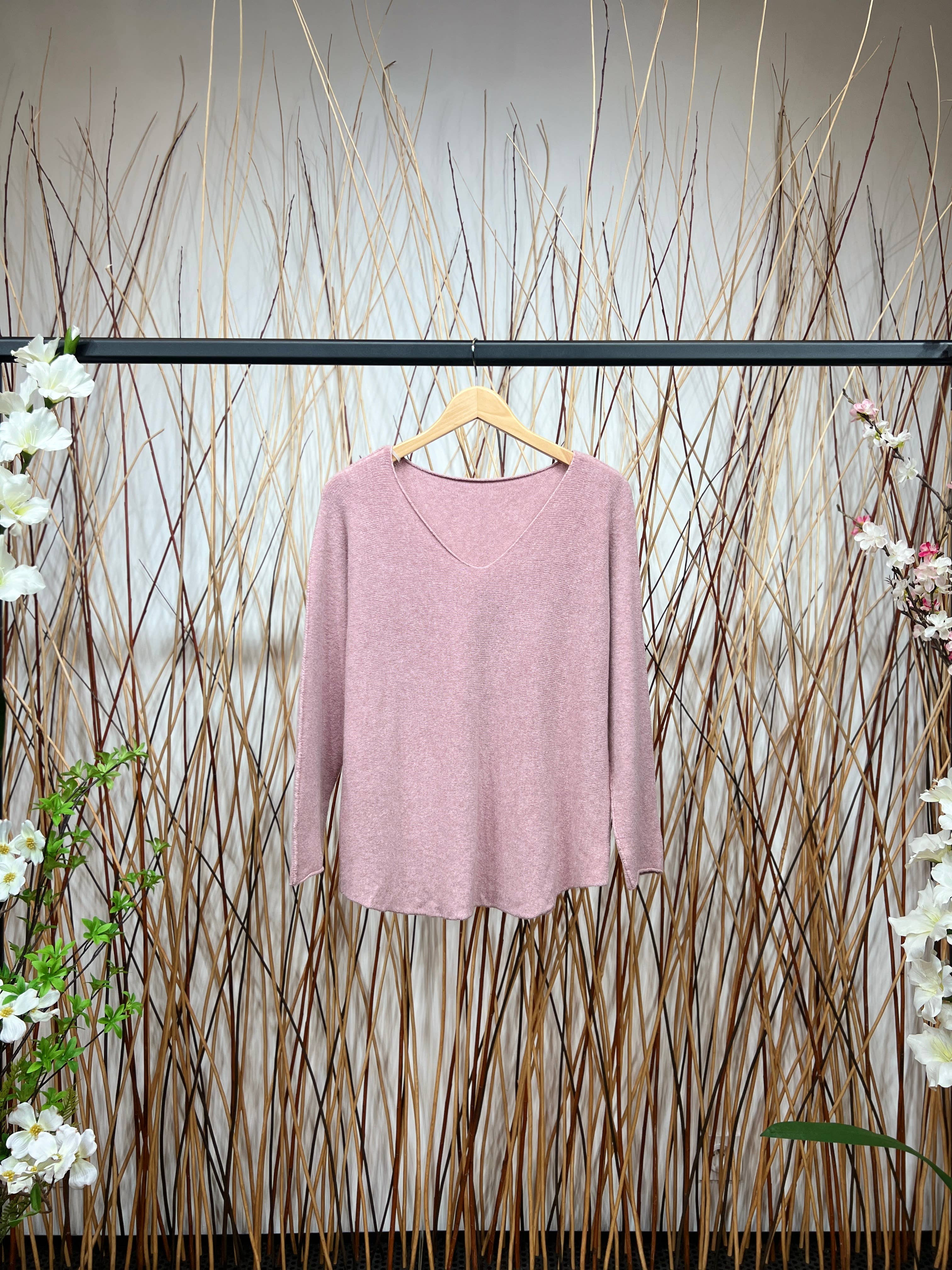 L'Emotion – Pulôver - Mulher por atacado – Camisola de Malha Manga Comprida Decote em V Viscose11