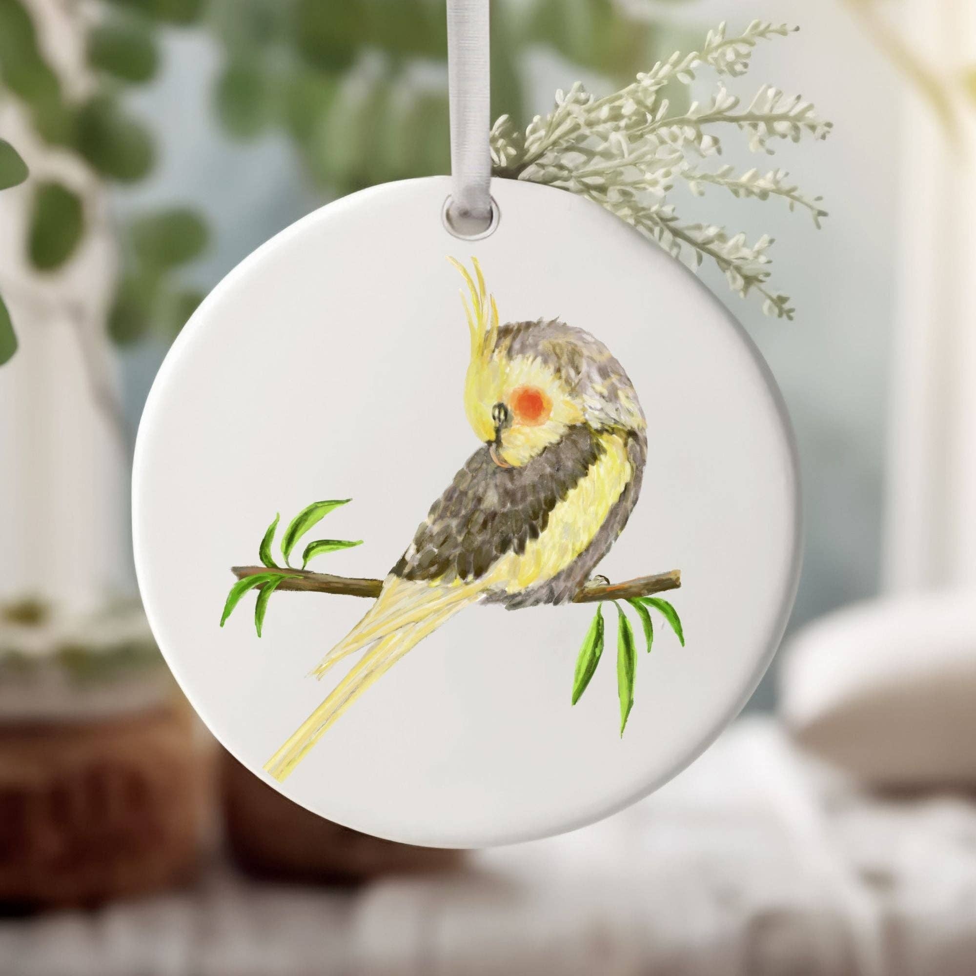 MerikaArt - Wholesale Ornament - Cockatiel Ceramic Ornament1