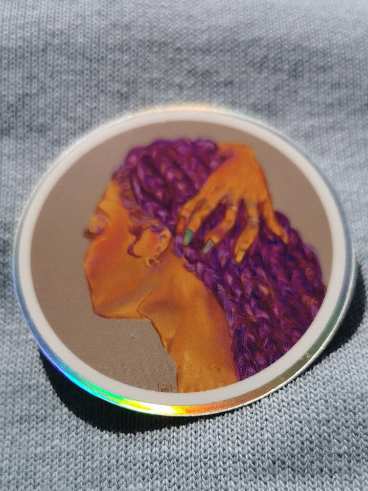 Sølv holografisk sort kvinde for engroshandel hos Luce.eps