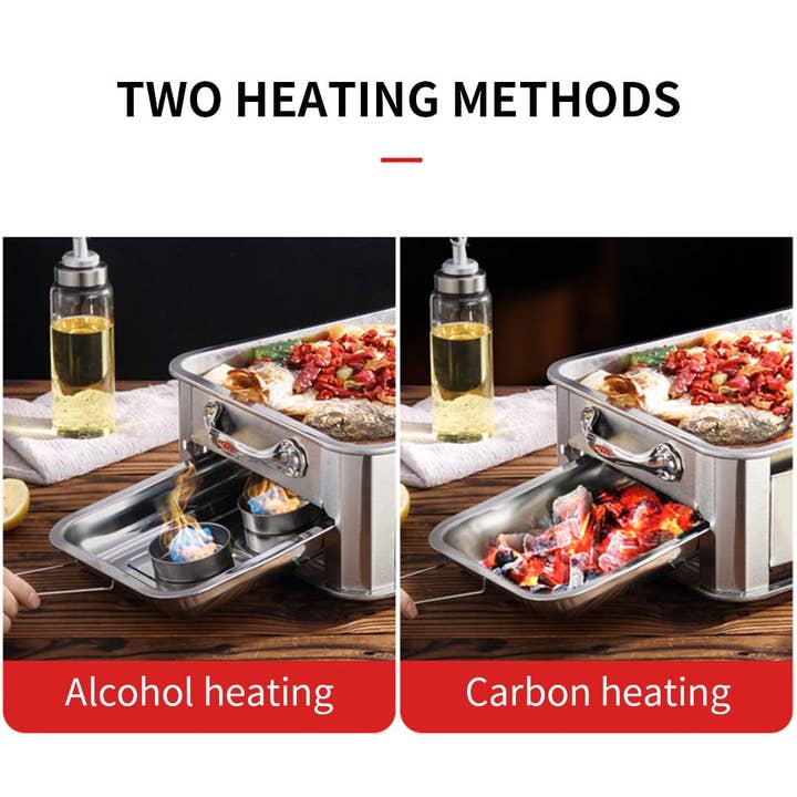 SOGA International Pty Ltd - Wholesale Cooking pot - 36cm Portable Fish Chafing Dish2