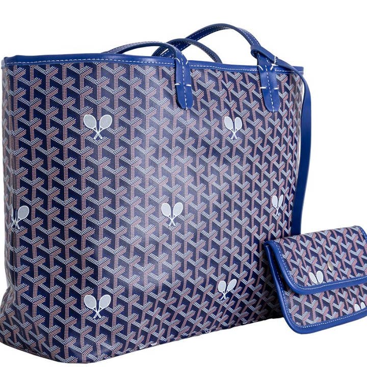 Runway Athletics - Wholesale Tote Bag - Women's - Tennis Tote - "The Whimsy" Navy0