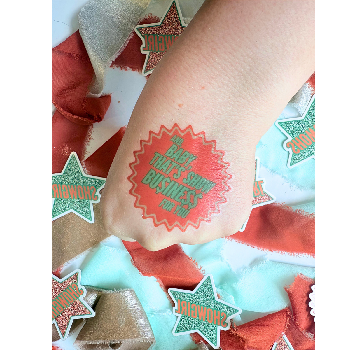Typo Lettering Co - Wholesale Temporary Tattoo - Showgirl temporary tattoos for release|showgirl party6